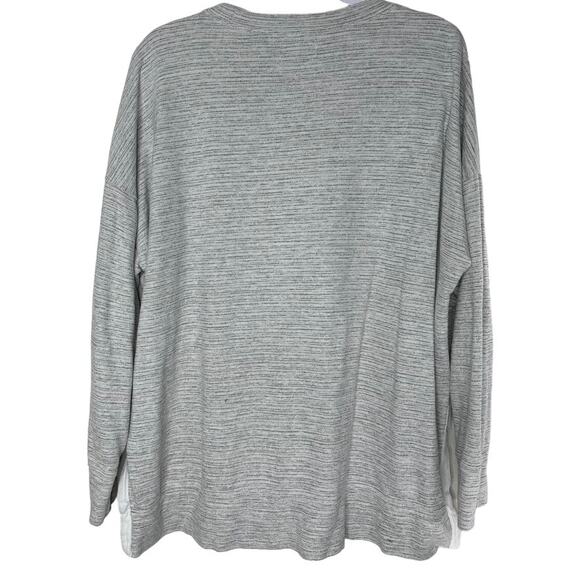 Aerie Women's Gray and Black Print Long Sleeve Light Sweatshirt Size XL - Picture 5 of 9
